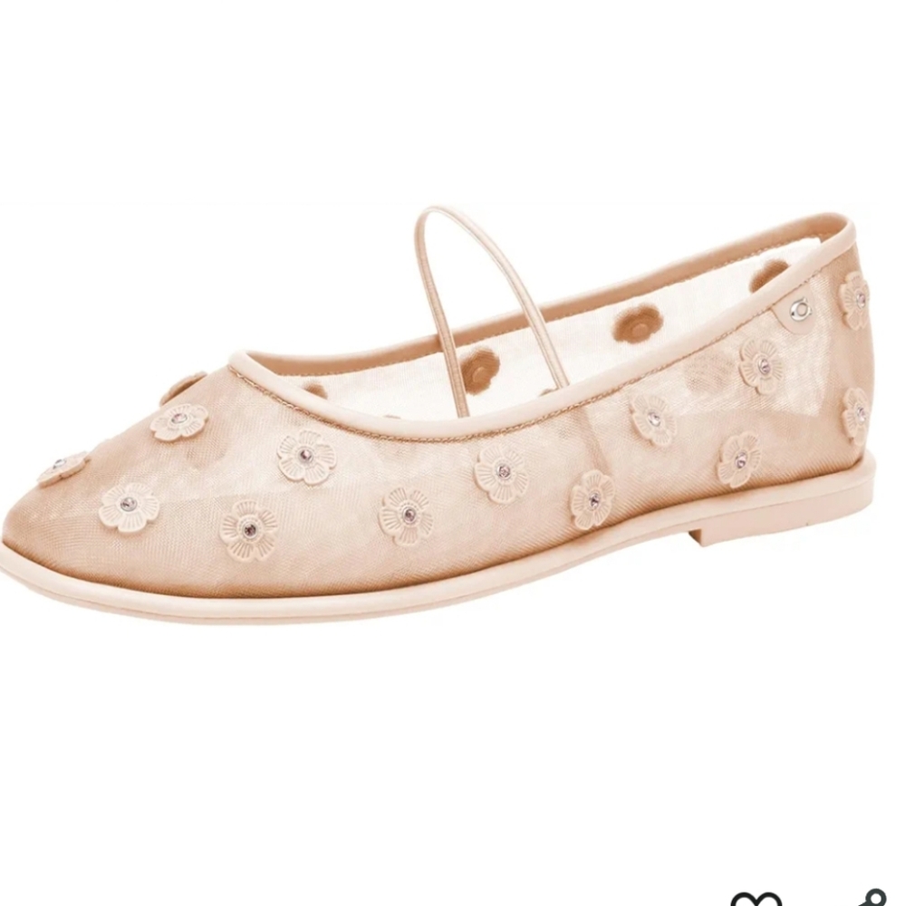 Coach Women's Emilia Mary Jane with Tea Rose Flat Shoes Blush 10 New In Box! - Picture 2 of 7